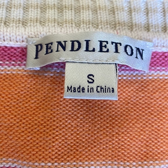 PENDLETON Sleeveless Cotton Sweater Top Pink/Orange size S Excellent Condition! - Picture 4 of 10